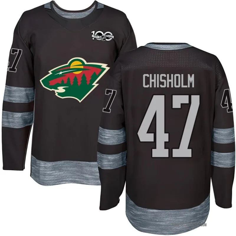 Black Men's Declan Chisholm Minnesota Wild Authentic 1917-2017 100th Anniversary Jersey