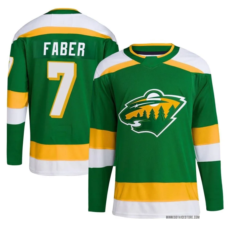 Green Youth Brock Faber Minnesota Wild Authentic Reverse Retro 2.0 Jersey